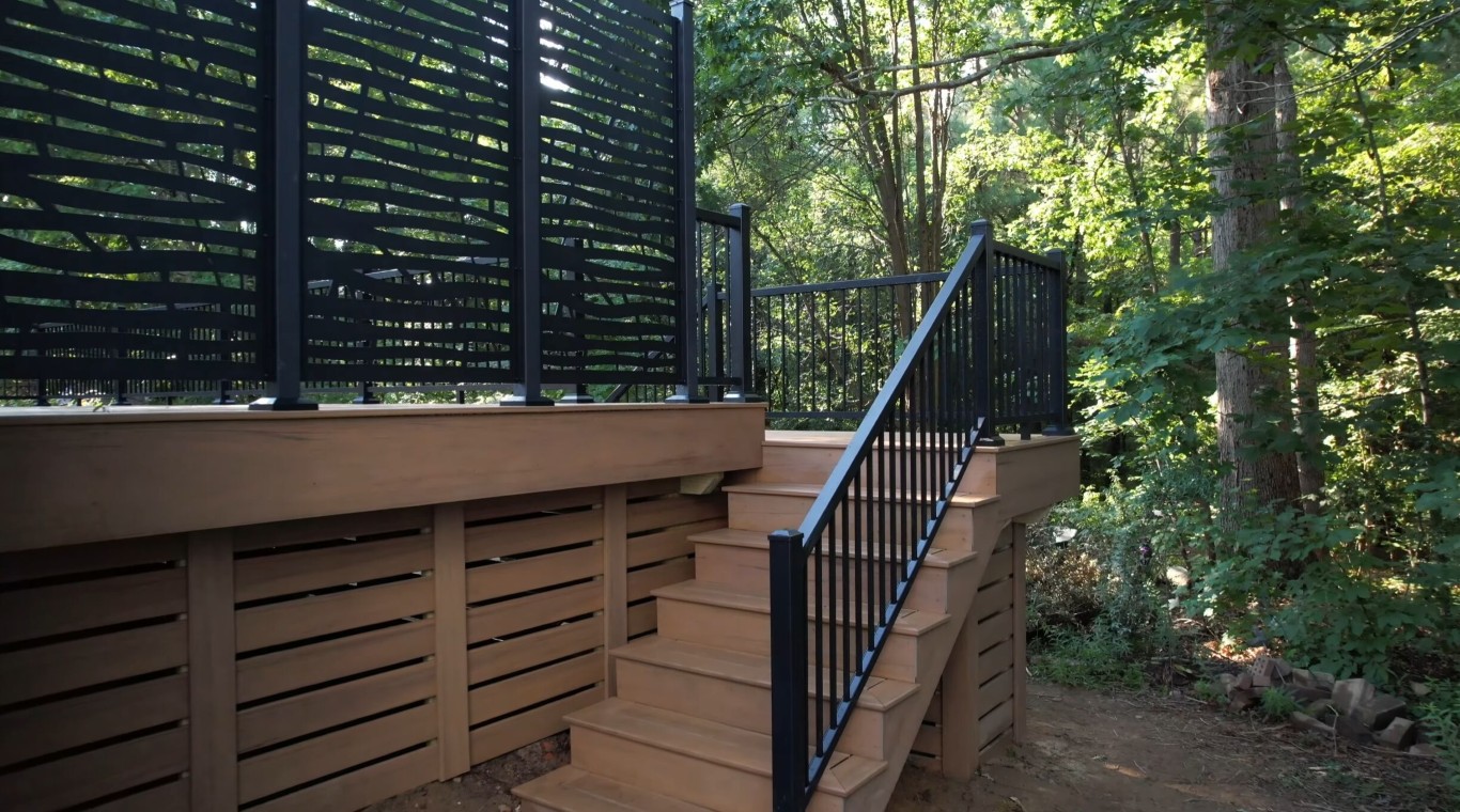 Professional deck installation with modern railings in Glendale, AZ